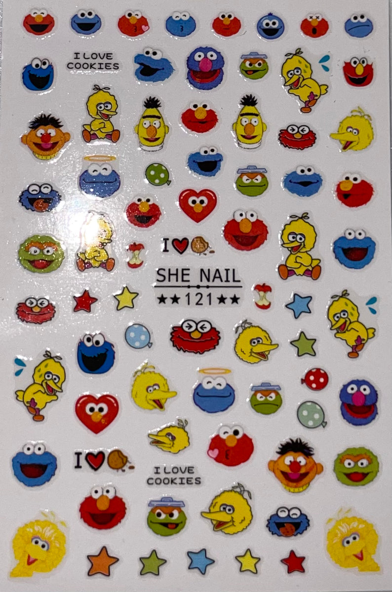Sesame Street Nail Art Stickers