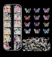 12 Grids box Resin Butterfly