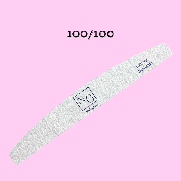 Half Moon Zebra Nail File 100/100 - SINGLE FILE