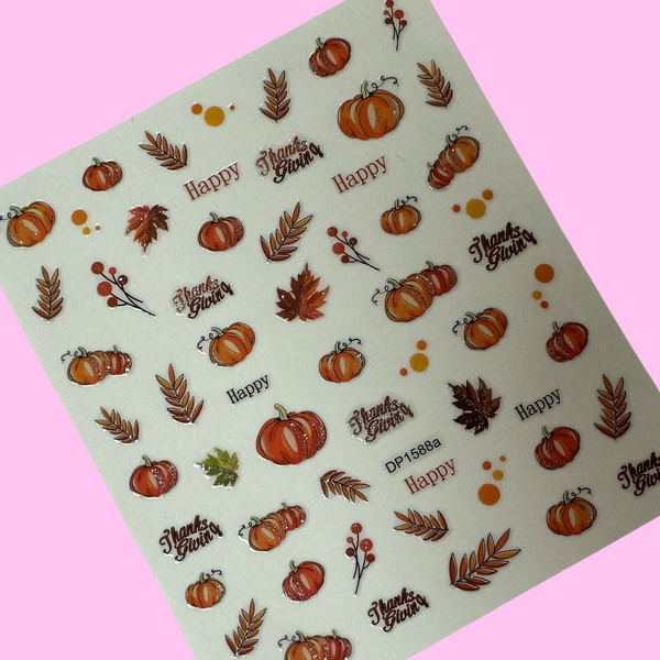 Pumpking Nail Stickers -DP1588a