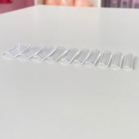 XL NO C Curve Square Clear Acrylic Nail Tips - Bag 500 pc