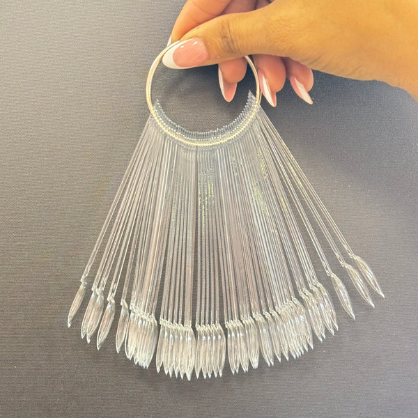 50pc. Round Nail Tip Display w/ Ring