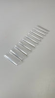 XL NO C Curve Square Clear Acrylic Nail Tips - Bag 500 pc