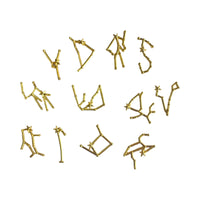 Zodiac Constellation Charms - Gold 12pc