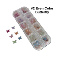 12 Grids box Resin Butterfly