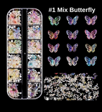 12 Grids box Resin Butterfly