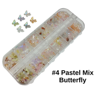 12 Grids box Resin Butterfly