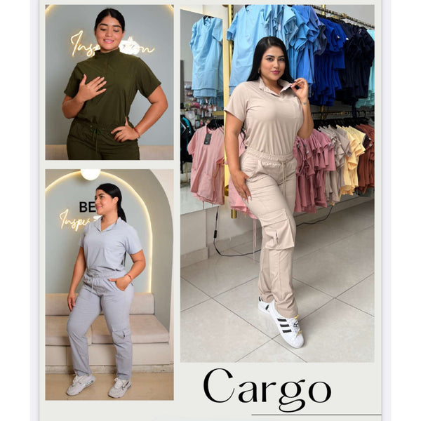 Style Cargo BLACK - Scrub Women | Set Top & Pants