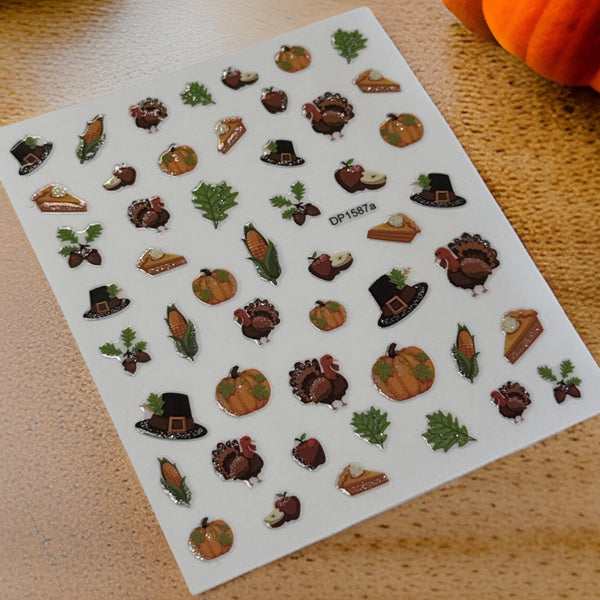 Thanksgiving Nail Stickers -DP1587a