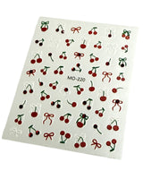 3D Cherry Sticker w/ Rhinestone - MO-220