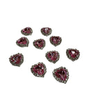 3D Pink Heart Nail Charms - 10pc