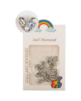 Silver Heart Encrusted with Pearl & AB Rhinestone - 20pc