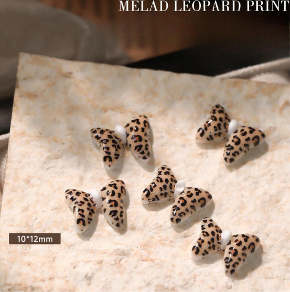 Bows w\ Leopard Animal Print - 30pc