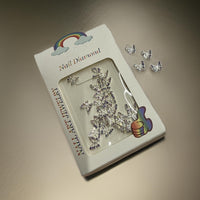 Silver Butterfly Charm #3  w/ AB Rhinestone - 10pc