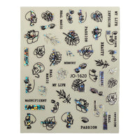 Faces Black & Silver Nail Sticker JO-1620