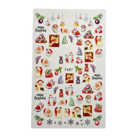 Christmas Nail Stickers - Santa Claus -F687