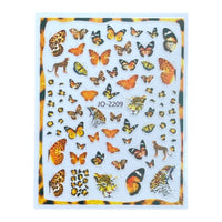 Butterfly & Cheeta-  Nail Sticker -JO-2209