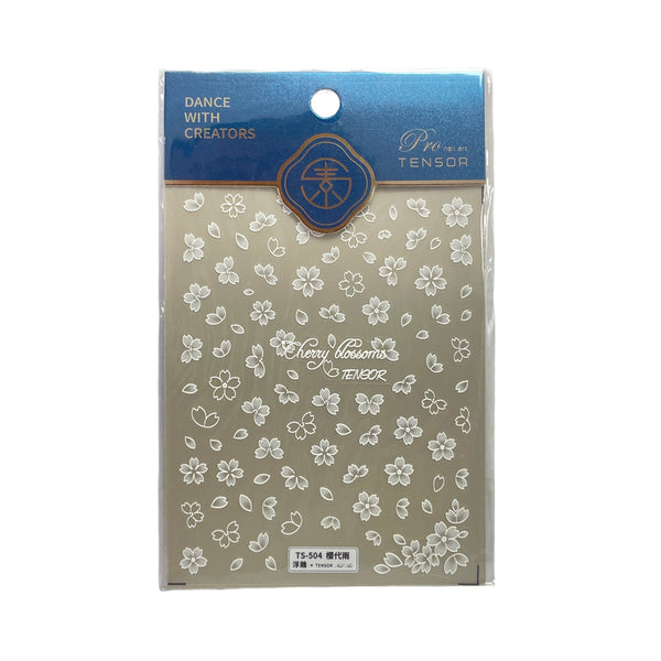 White Flower Sticker - TS-504