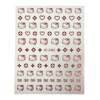 Red Hello Kitty Sticker -JO-2481