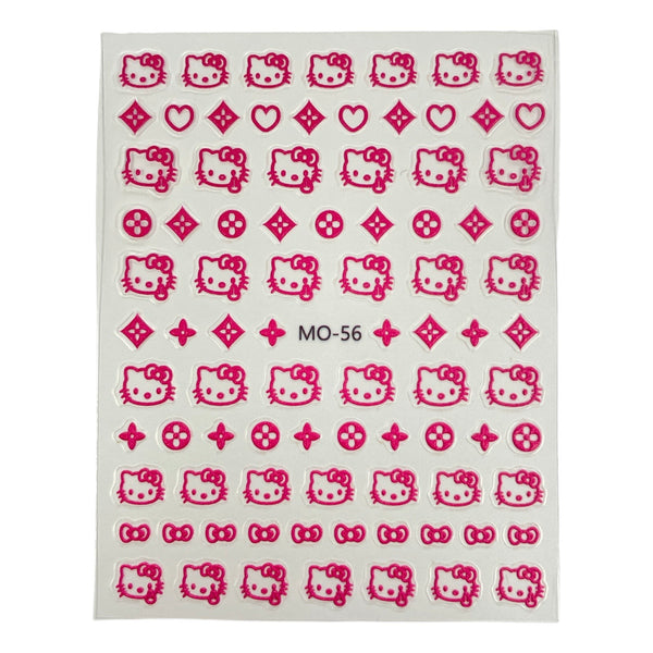 3D Pink Hello Kitty Sticker - MO-56