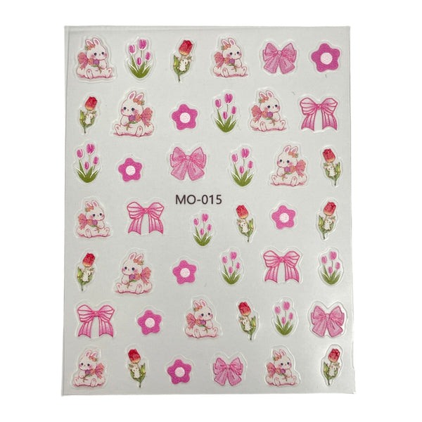 Pink Bunnies Sticker - MO-015