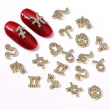 Zodiac Name & Sign Charm - Gold 24pc