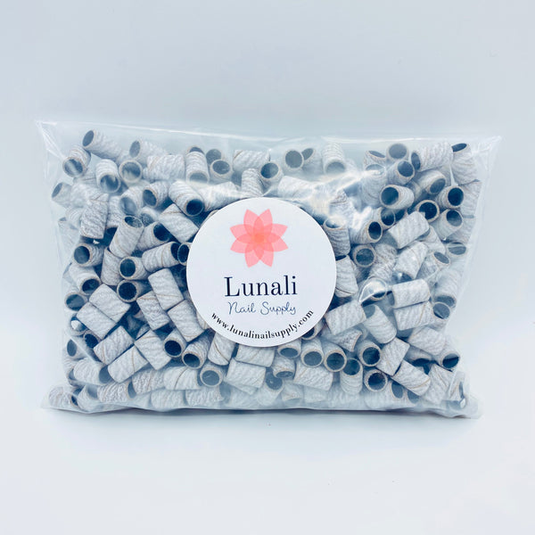 White Sanding Bands for Nails - Coarse Grit  (500/bag)