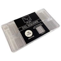 XXL No C Square Clear Nail Tip Box - 500 pcs