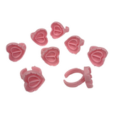 Glue Ring Heart Shape - 100PC