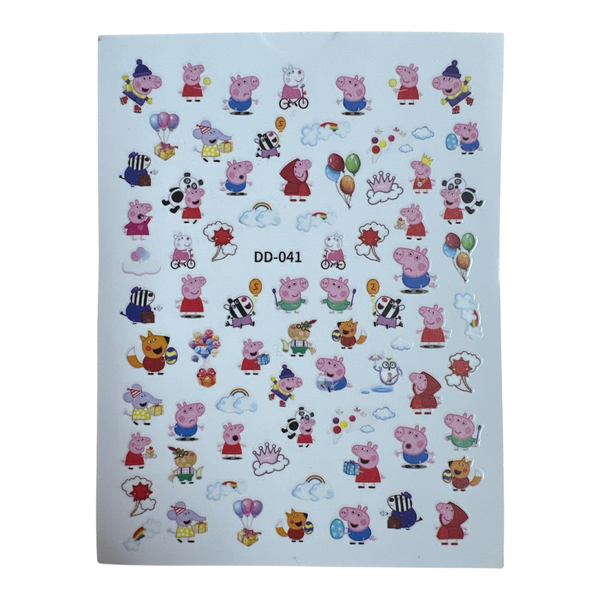 Nail Sticker - DD-041 - Peppa Pig Characters