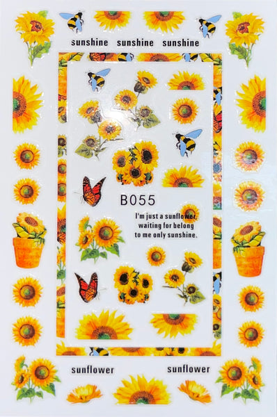 Nail Sticker - B055 Sunflowers