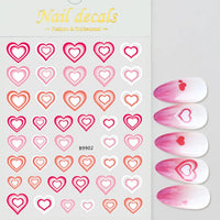 Heart Nail  Sticker B9902