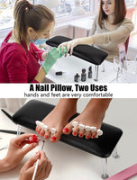 Leather Nail Hand Rest - Black