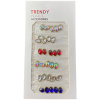 3D Charm Shining Alloy Rhinestone - Mix Colors