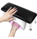 Leather Nail Hand Rest - Black