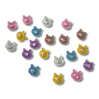 Bear Head Charm - Mix Colors