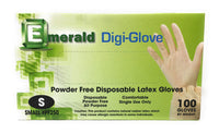 Emerald Latex glove  Small size- (S) Powder Free (100 Glove)